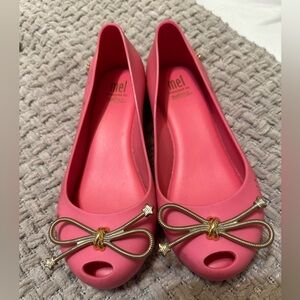 Mel by Melissa Pink Peep Toe Flats